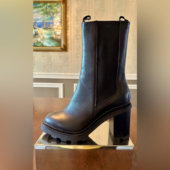 Annabelle Shoes - NWOT!🤩Annabella!❄️Leather mid-calf Boot/block heel/round toe/rubber sole/size-8